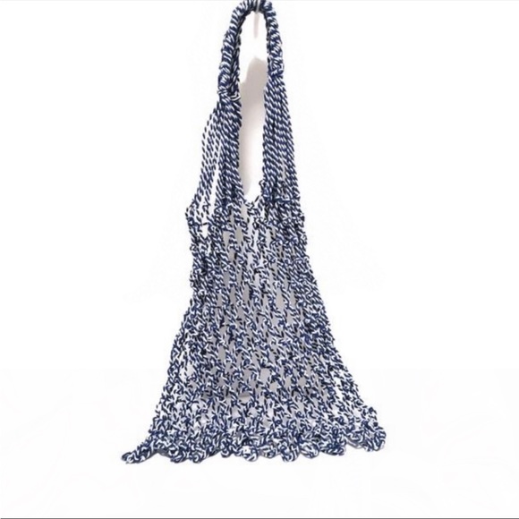 Rare Celine Net Blue Knit Fisher Bag. Bag by Phoebe Philo - Picture 15 of 15